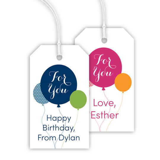 For You Balloon Hanging Gift Tags